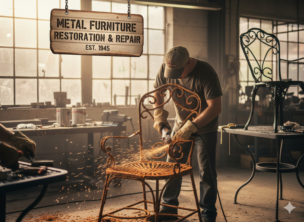 Metal furniture restoration